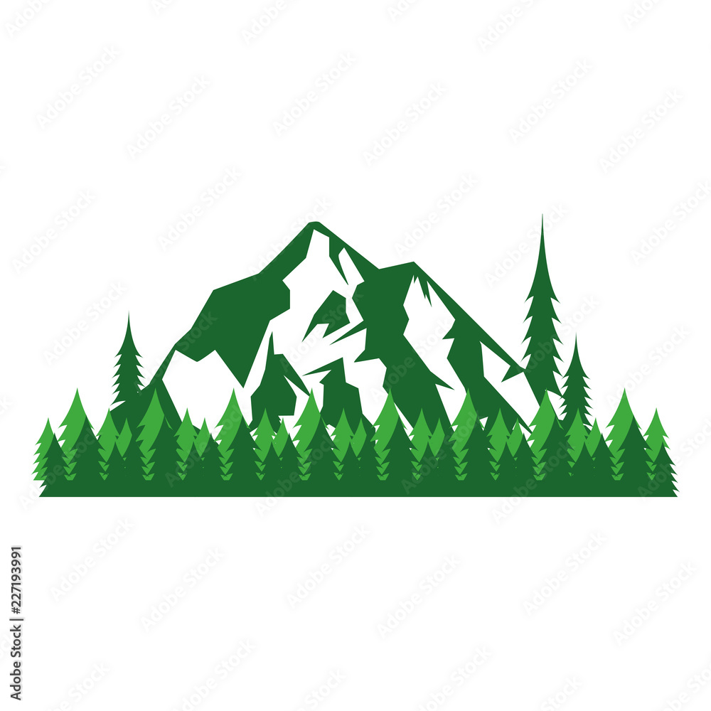 Obraz premium Mountain logo icon design template vector
