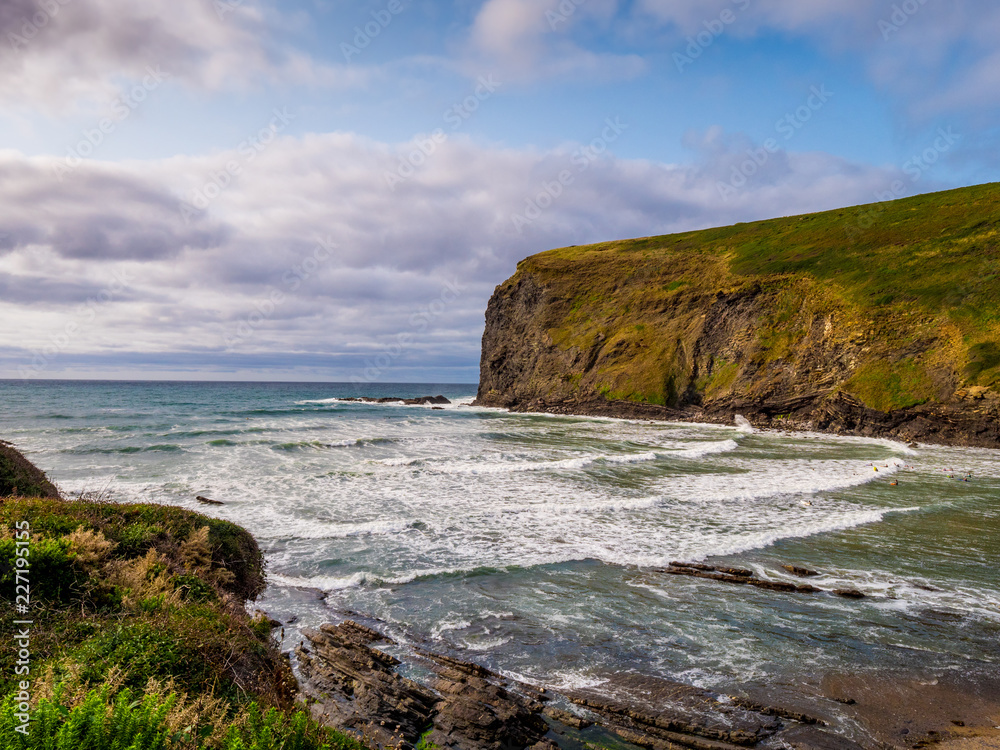 The beach of Crackington Haven Cornwall The beach of Crackington Haven Cornwall