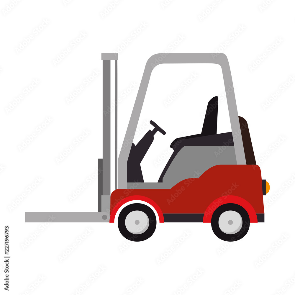forklift vehicle isolated icon