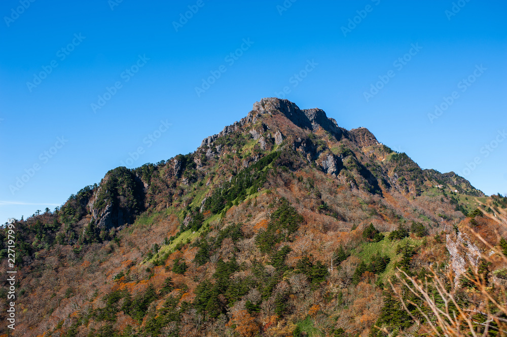 紅葉の石鎚山