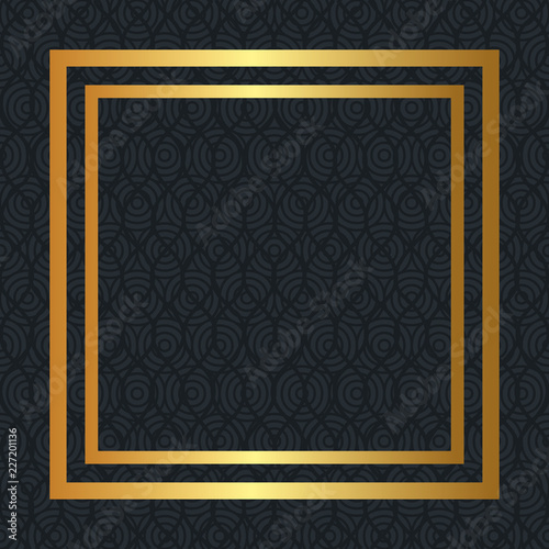 elegant square golden frame