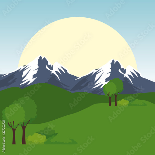 park landscape scene icon