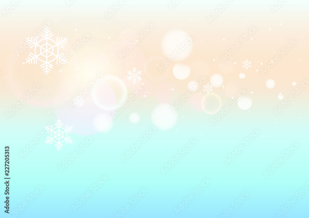 Christmas and Happy new year background with snowflake and snow