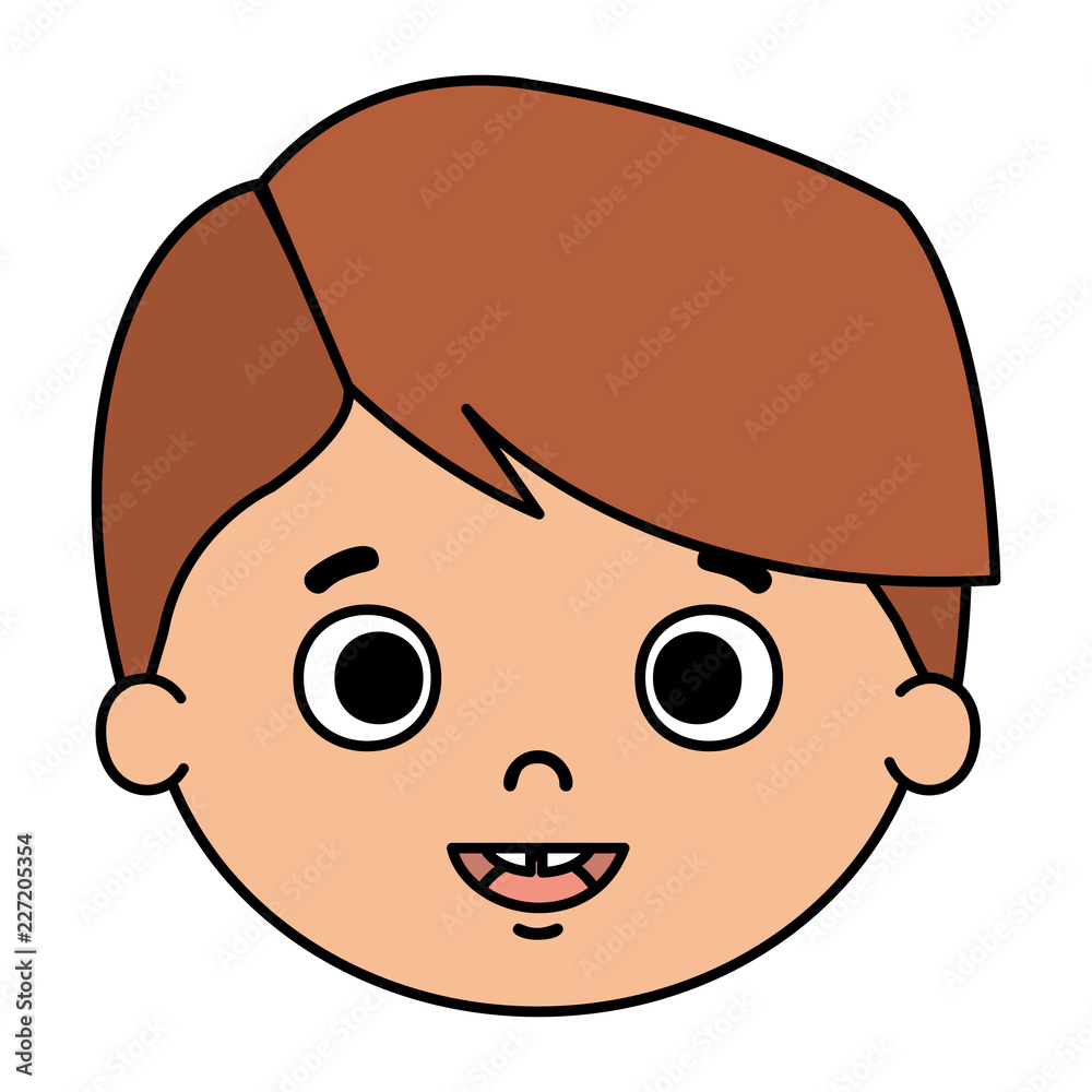 cute little boy head character cute little boy head character