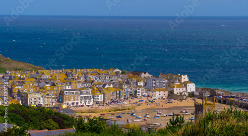 St Ives - a beautiful town at the English coast of Cornwall © 4kclips