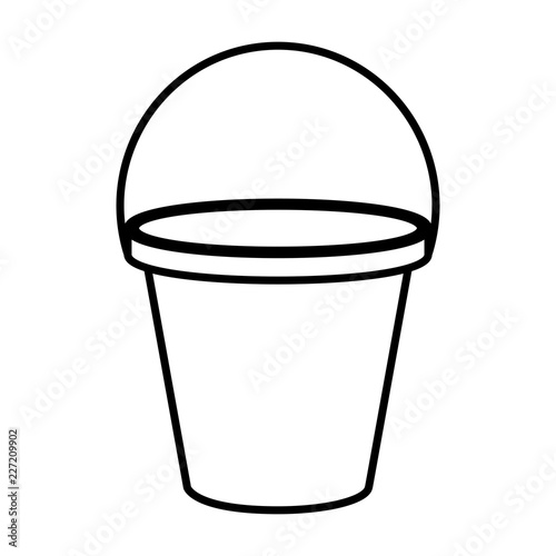 plastic sand bucket icon