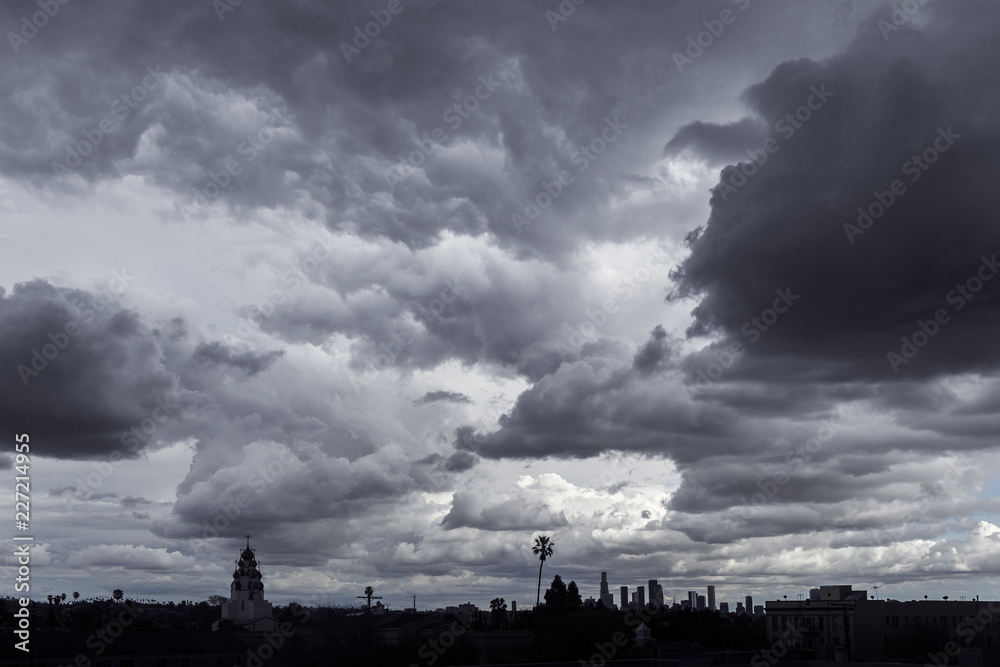 Storm clouds over Los Angeles California Storm clouds over Los Angeles California
