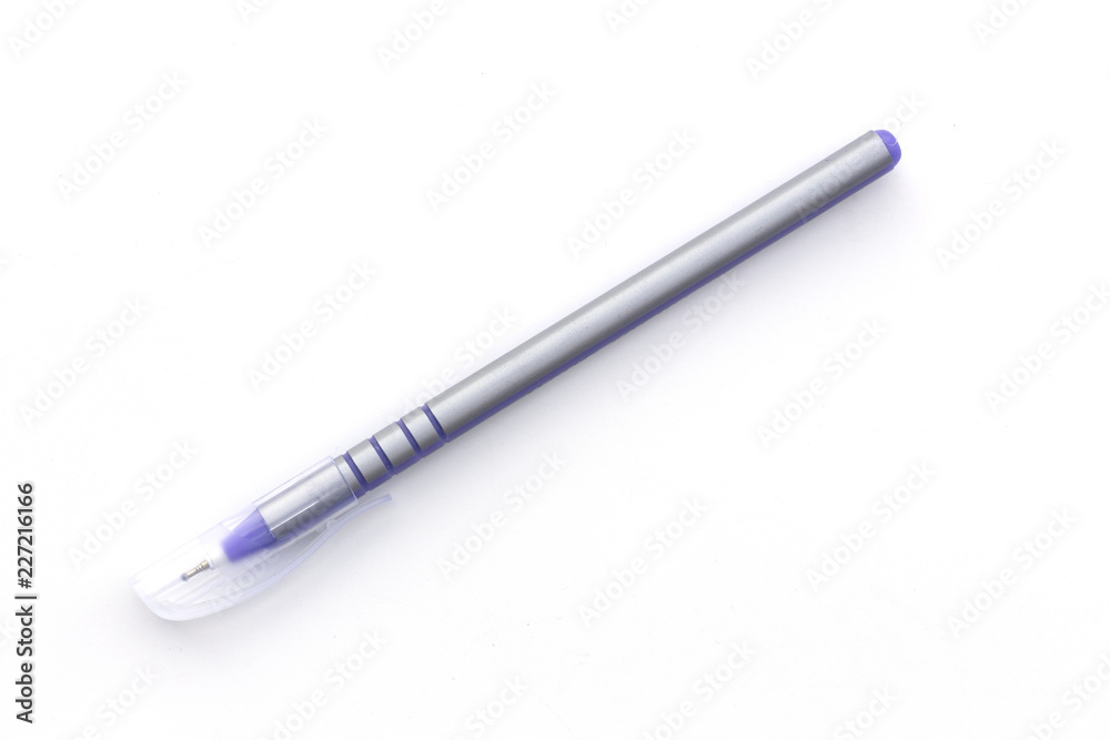 blue pen isolated on white background. blue pen isolated on white background.