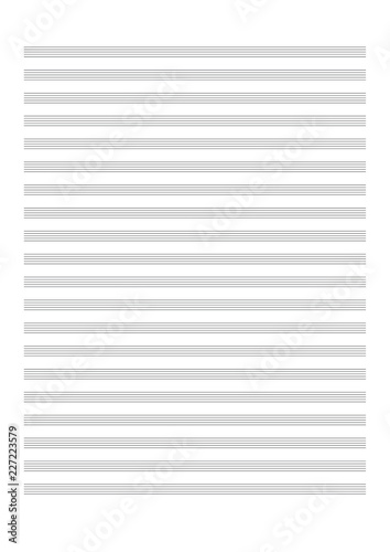 Blank Sheet Music Sheet for the notation of a voice or solo instruments Blank Sheet Music vector illustration