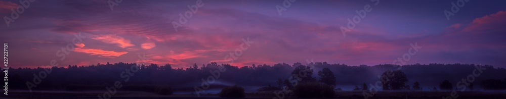 sunrise purple panorama
