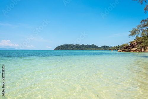 The Buffalo Bay and west side beach named Ao Khao Kwai on the island Ko Phayam