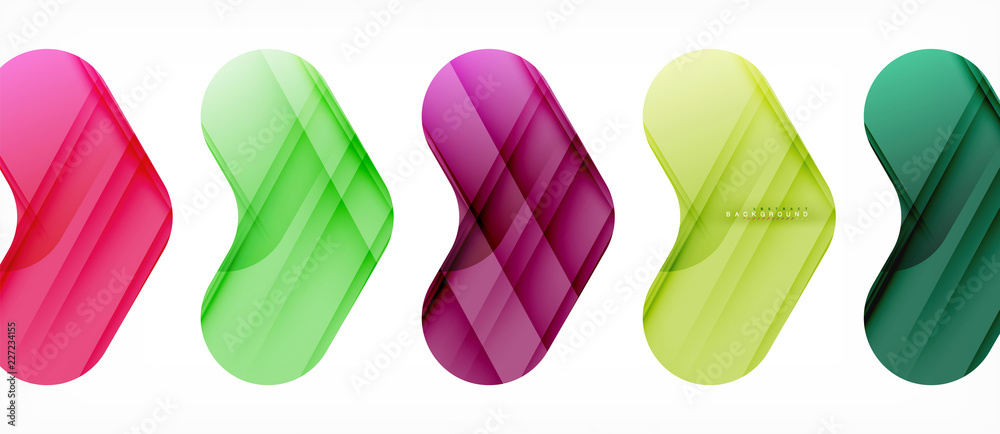 Colorful glossy arrows abstract background