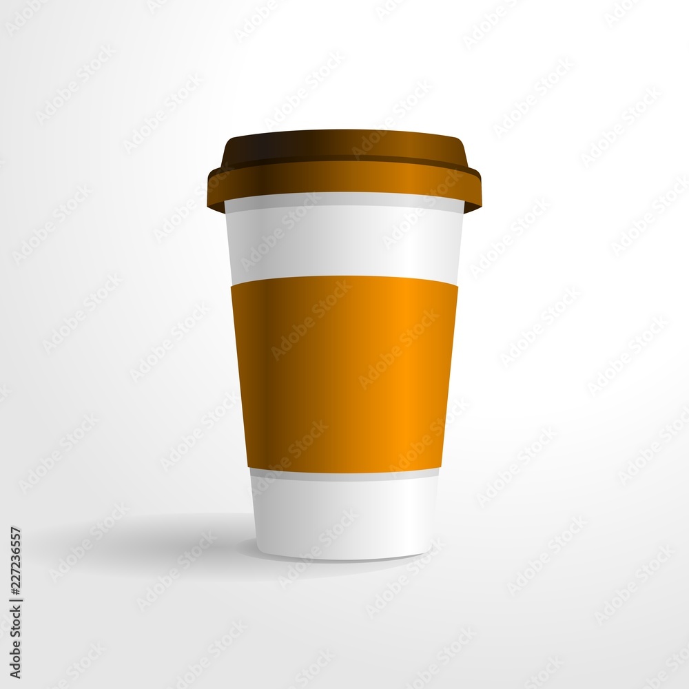 Realistic coffee cup vector template, for your design mock up. Realistic coffee cup vector template, for your design mock up.