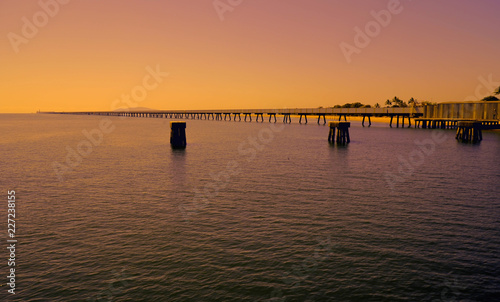 Lucinda in the sunset it is noted for its 6 km-long sugar jetty © electra kay-smith