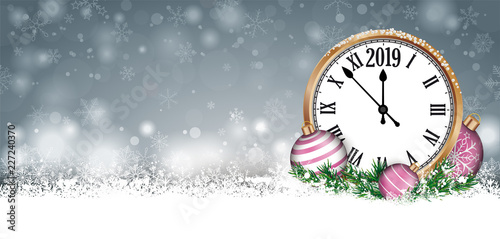 Photography Father Christmas Banner Snow Pink Baubles Twigs Watch 2019 Header