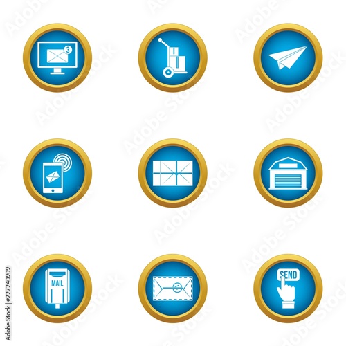 Epistle icons set. Flat set of 9 epistle vector icons for web isolated on white background