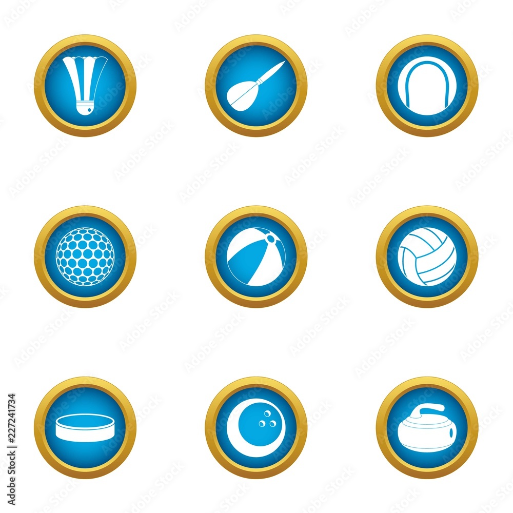 Game balance icons set. Flat set of 9 game balance vector icons for web isolated on white background Game balance icons set. Flat set of 9 game balance vector icons for web isolated on white background