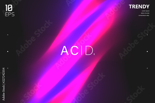 Abstract Wave Shapes Background Design. Vivid Colors Backdrop. Trendy Color Flow Artwork