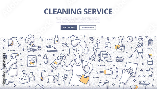 Cleaning Service Doodle Concept