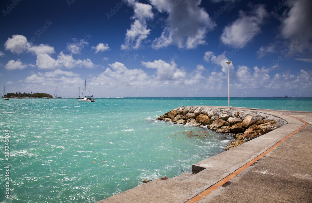 Obraz premium carribean beach in La Datcha, Grande-Terre, Guadeloupe