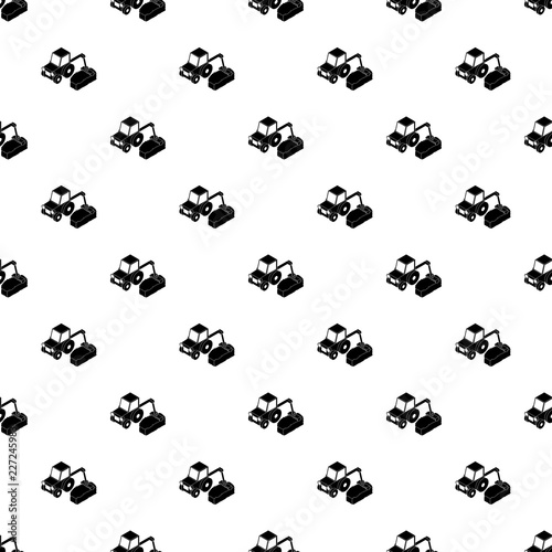 Road tractor pattern vector seamless repeating for any web design