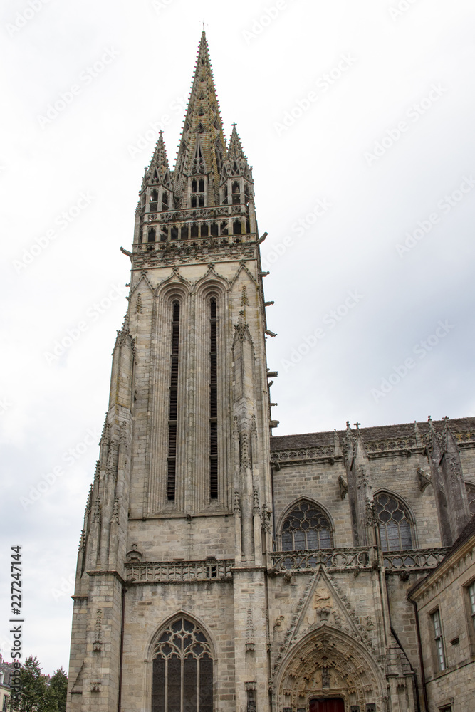Quimper. Cathédrale saint Corentin. Finistère. Bretagne