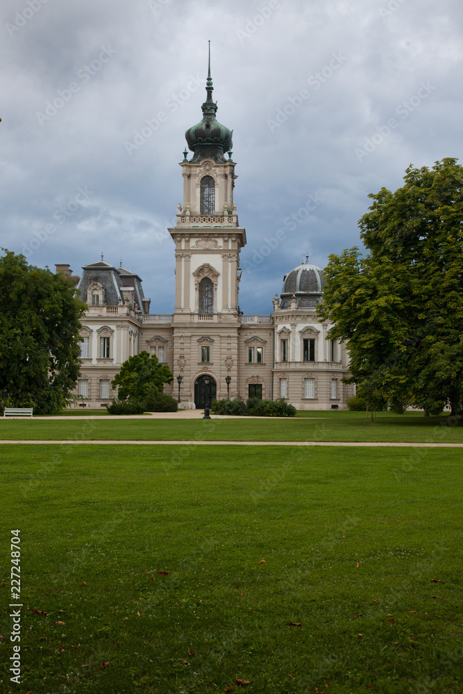 scenic Festetics Palace located in the town of Keszthely, Zala, Hungary, near the Lake Balaton