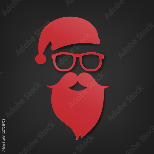 Weihnachtsmann Papier rot schattiert