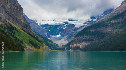 A scenic view of Lake louise at Banff national park  Canada