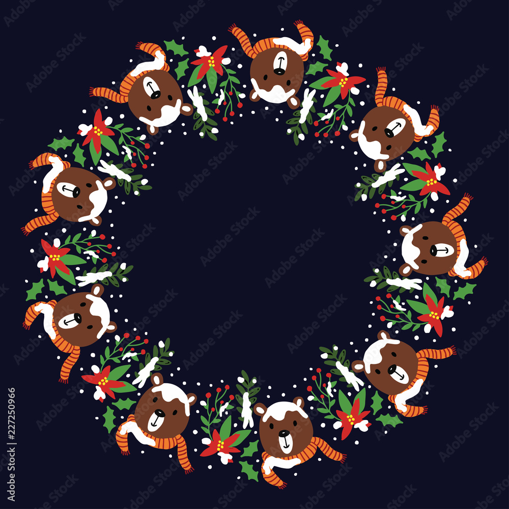 Christmas Hand Drawn Wreath with Round Frame for Cards Design Vector Layout with Copyspace Can be use for Decorative Kit, Invitations, Greeting Cards, Blogs, Posters, Merry X’mas and Happy New Year. Christmas Hand Drawn Wreath with Round Frame for Cards Design Vector Layout with Copyspace Can be use for Decorative Kit, Invitations, Greeting Cards, Blogs, Posters, Merry X’mas and Happy New Year.
