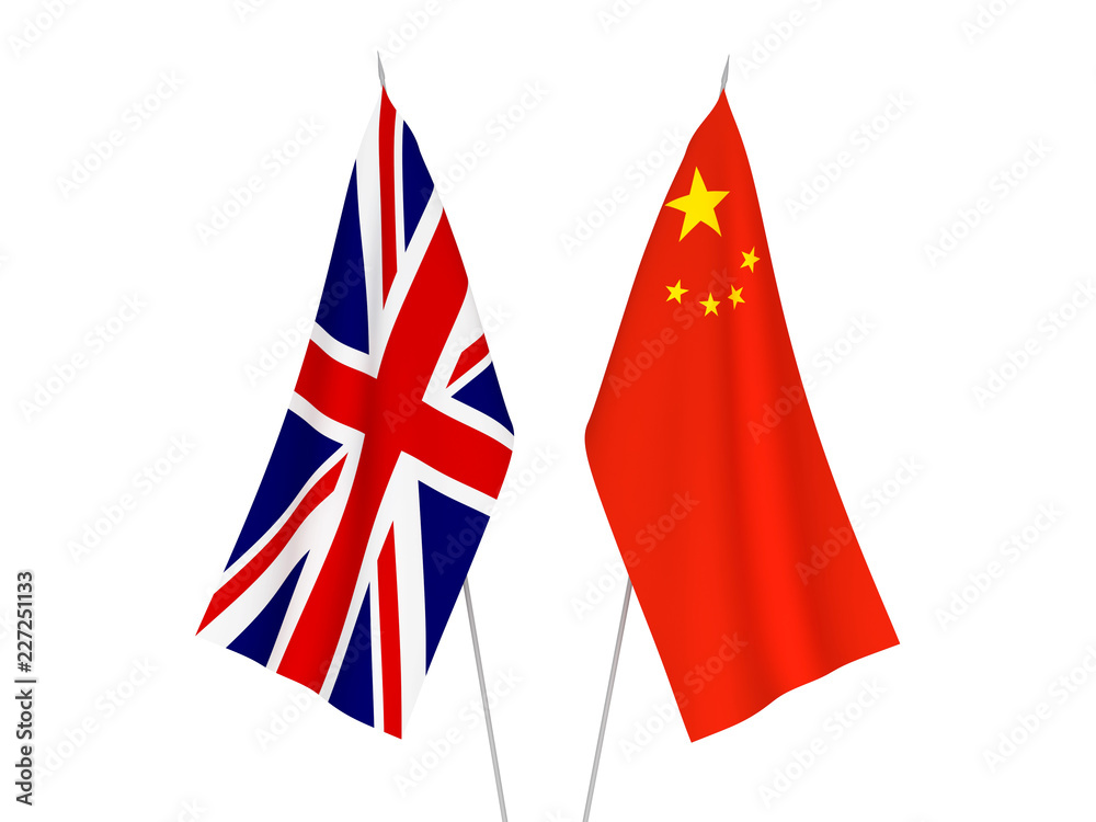 Great Britain and China flags