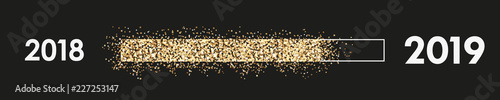 Ladebalken 2019 Glitter auf schwarz