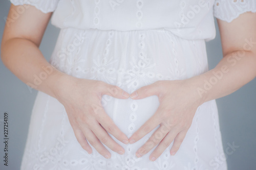 Close up of a cute pregnant belly