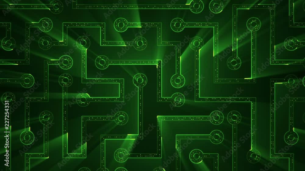 Abstract technologic background with stripes and particles. Animation of circuit electric signal with light shine. Animation of seamless loop. Abstract technologic background with stripes and particles. Animation of circuit electric signal with light shine. Animation of seamless loop.