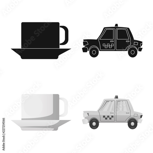 Vector design of airport and airplane icon. Collection of airport and plane stock vector illustration.