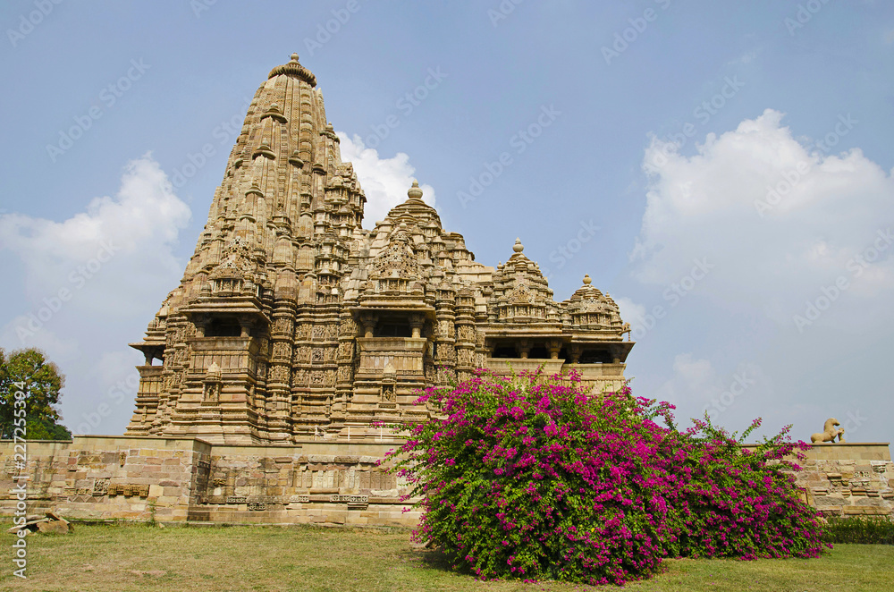 KANDARIYA MAHADEV TEMPLE, Facade - South View, Western Group, Khajuraho, Madhya Pradesh, UNESCO World Heritage Site KANDARIYA MAHADEV TEMPLE, Facade - South View, Western Group, Khajuraho, Madhya Pradesh, UNESCO World Heritage Site