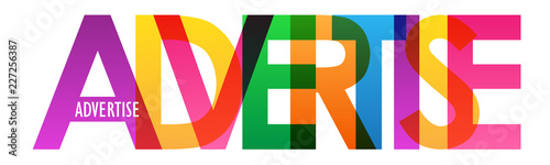ADVERTISE rainbow letters banner