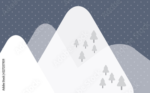 SNOW MOUNTAIN WALLPAPER  BACKGROUND
Scenery of outdoor activities forest background covered with snow. This picture fit to calm wallpaper.
