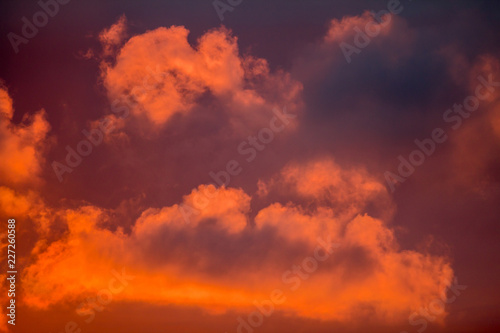 Scenic red Sunset with clouds © robertdering