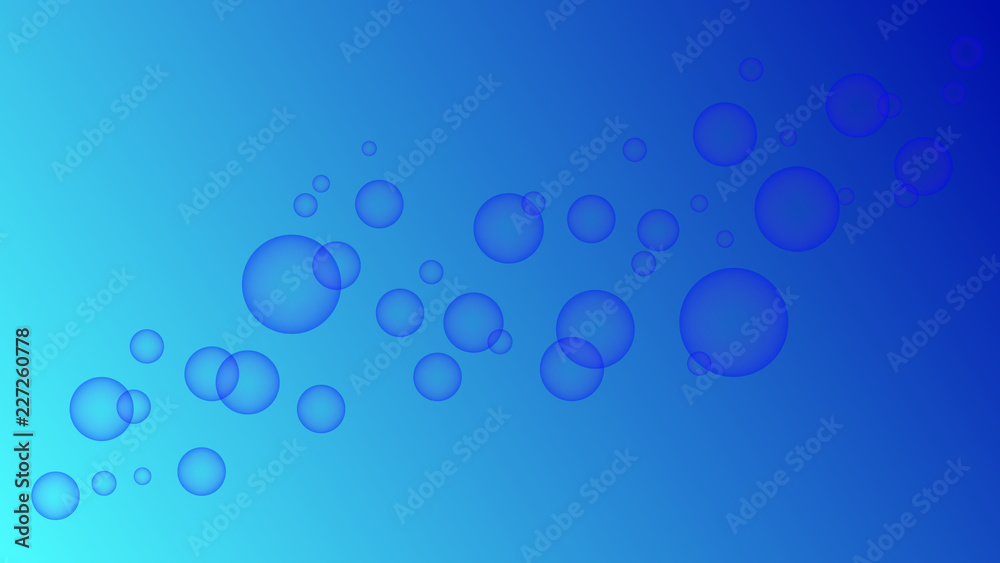 Abstract background with bubbles and blue gradient