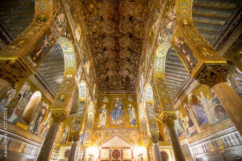 Interior of the Palatine Chapel, Palermo, Italy photo