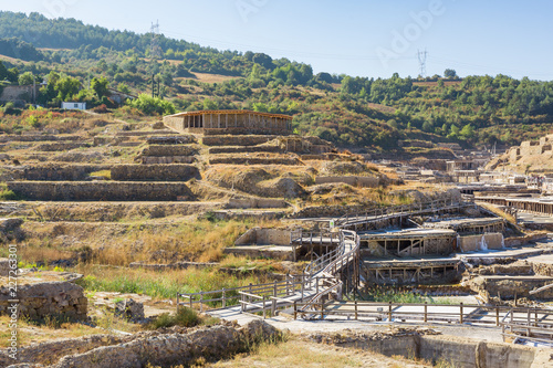 The famous salt valley of Añana, Spain