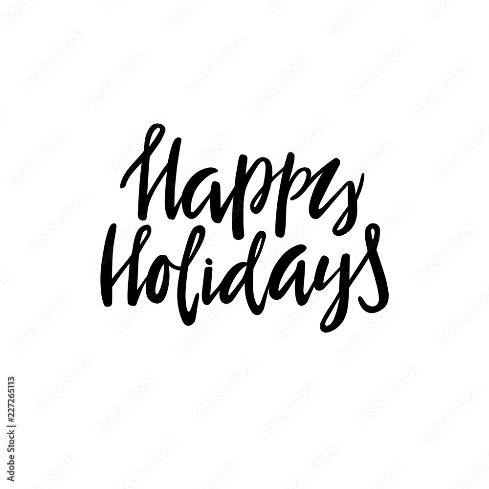 Lettering Happy Holidays for design