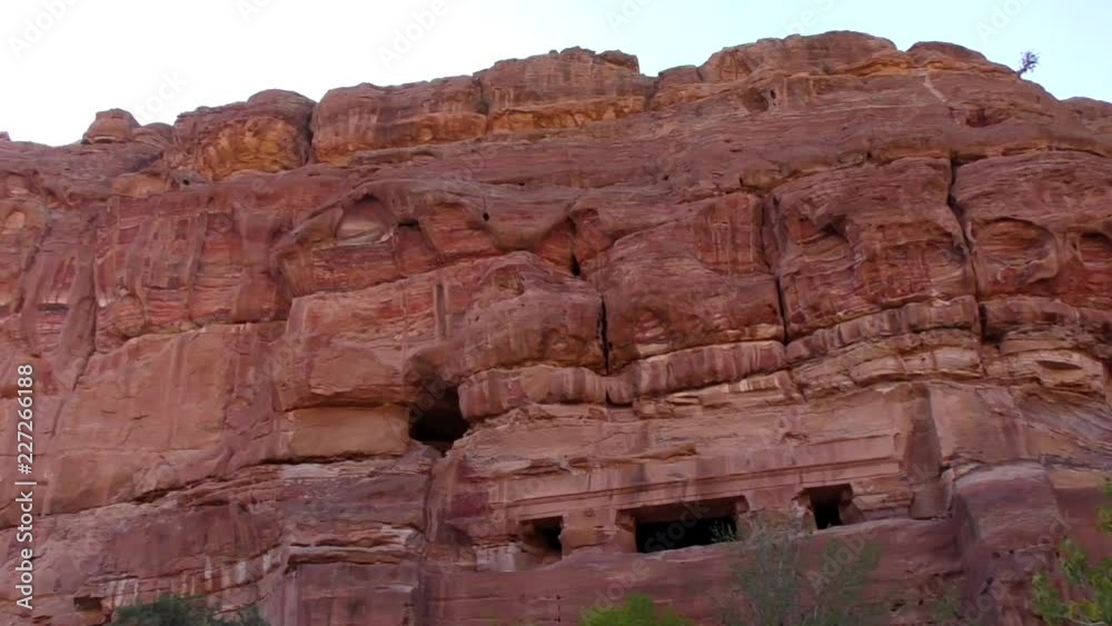 Petra, Jordan, circa 2016: the ruins and surroundings of Petra, capital of the Nabataean Arabs, famous historical and archaeological city in Jordan. Petra, Jordan, circa 2016: the ruins and surroundings of Petra, capital of the Nabataean Arabs, famous historical and archaeological city in Jordan.