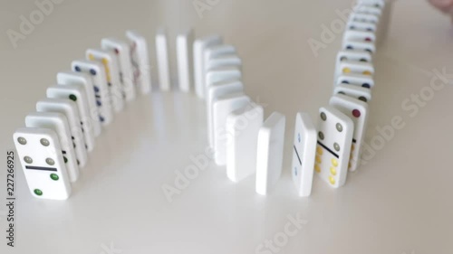 Dominos falling in S-curve