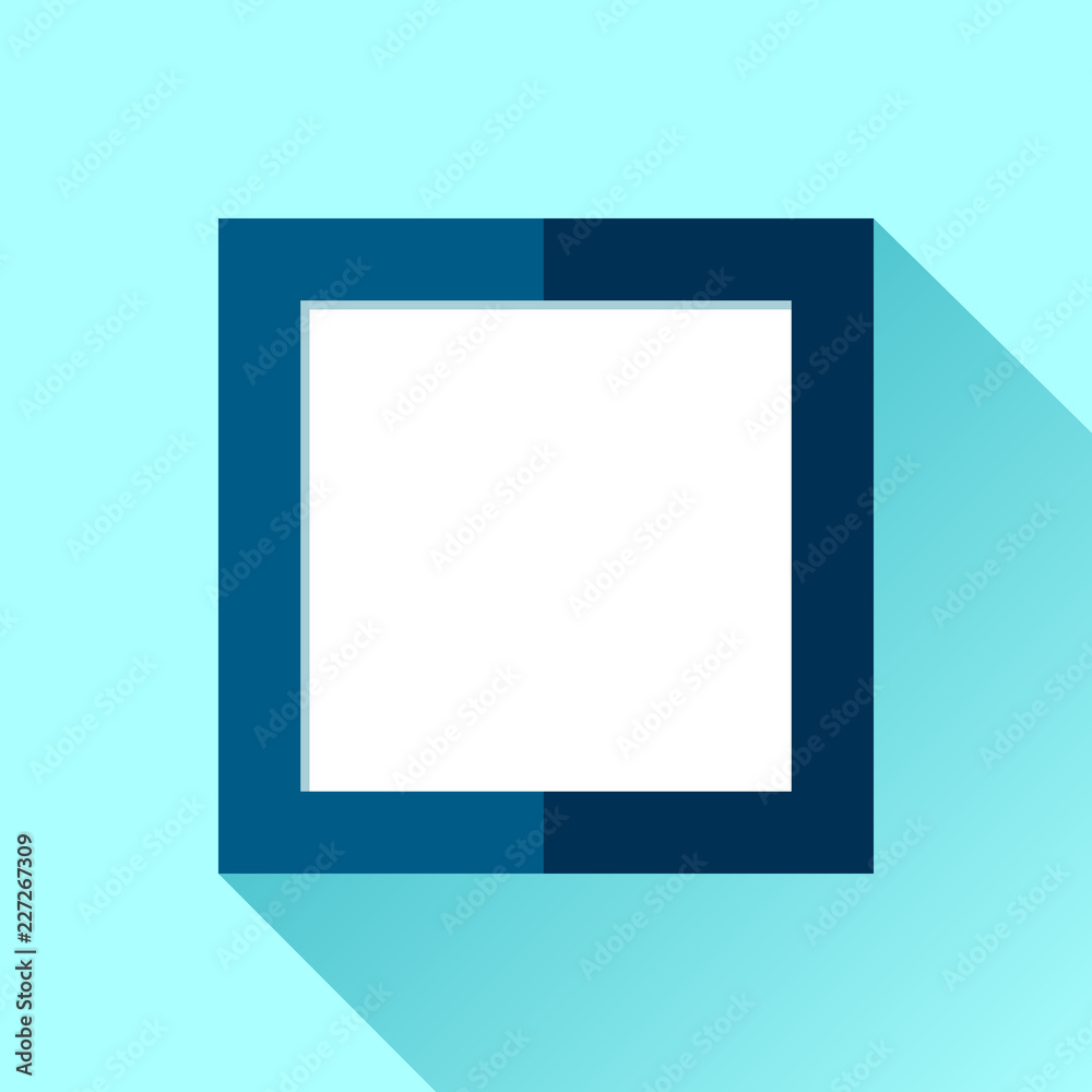 Simple squre frame in flat style. Blue frame on color background. Vector design object Simple squre frame in flat style. Blue frame on color background. Vector design object