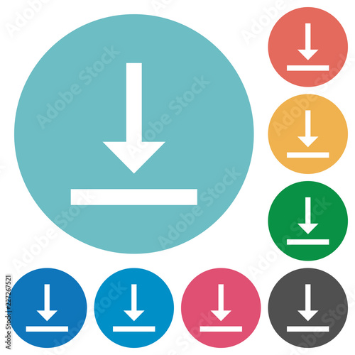 Vertical align bottom flat round icons