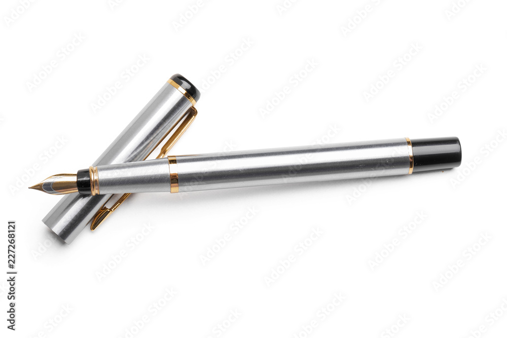 Fountain pen isolated on white background