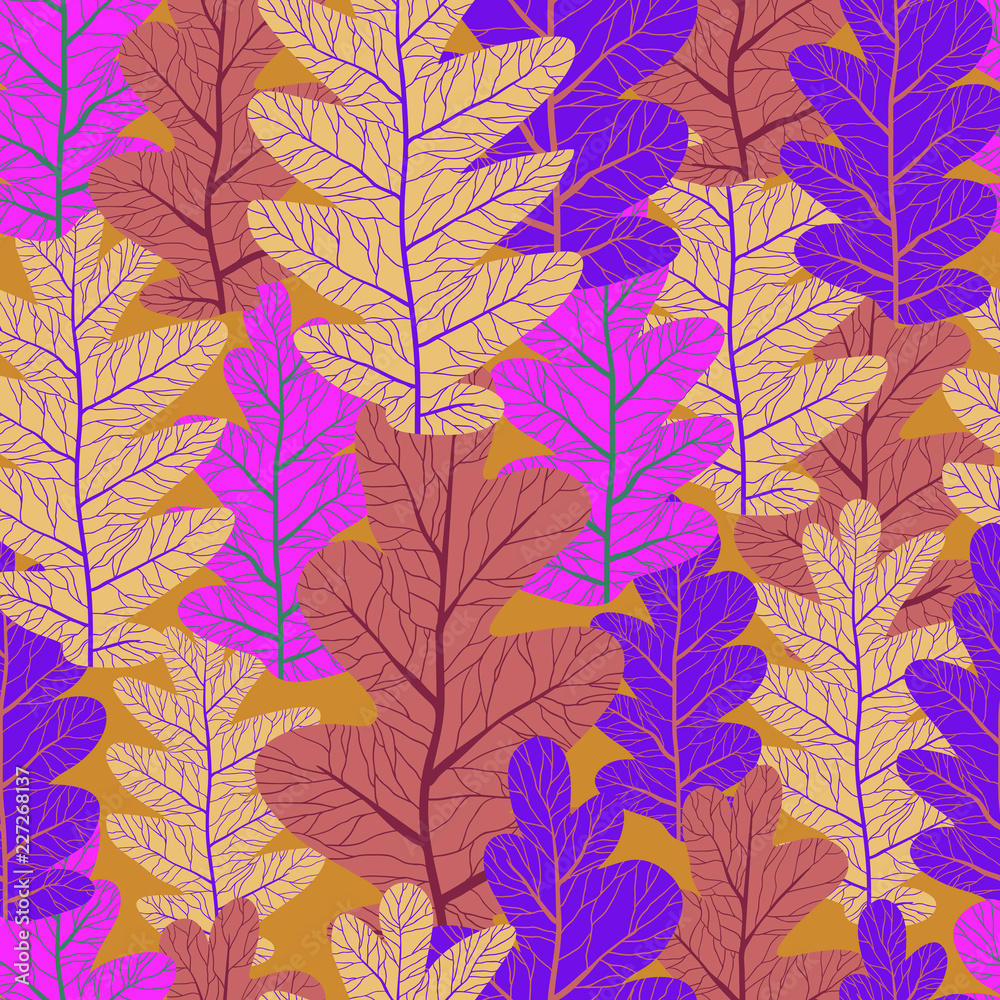 Violet leaves pattern