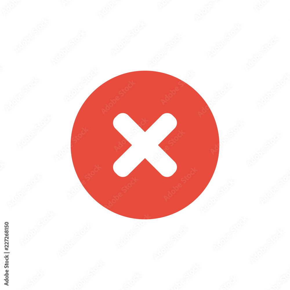 delete x symbol. remove mark icon and red vector delete x symbol. remove mark icon and red vector